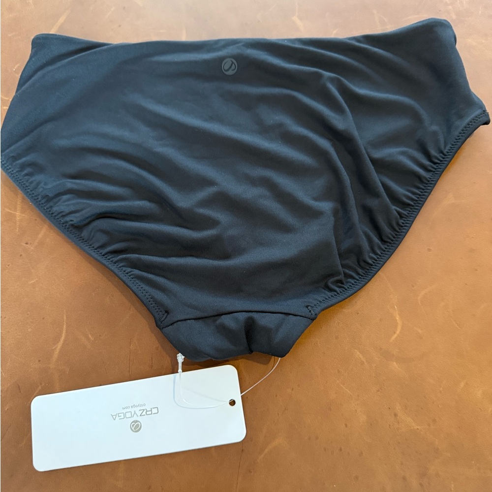 CRZ YOGA Mid Waisted Black Bikini Bottoms, size xs NWT - Picture 6 of 7